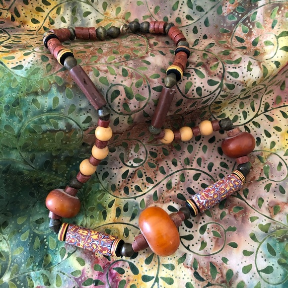 African Trading Bead Necklace - Picture 2 of 14